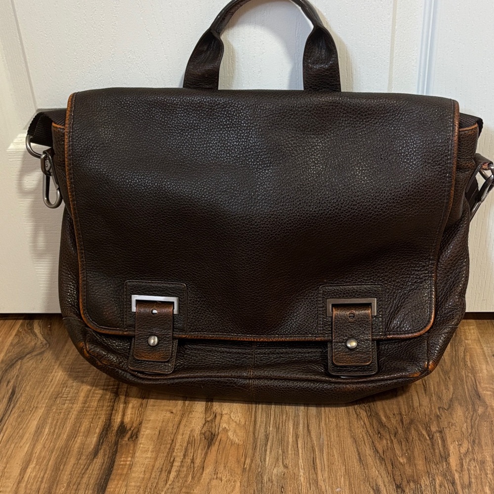 Banana Republic Brown Messenger Bag with Adjustable Strap